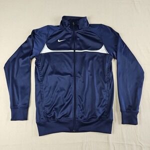 Nike Men's Small‎ Navy Blue Full Zip Up Retro Style Track Jacket 379176-420